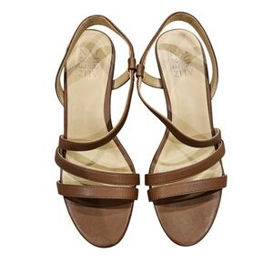 Naturalizer Brenta Strappy Sandal Women's 7.5 Brown Heels Comfort Contour+‎